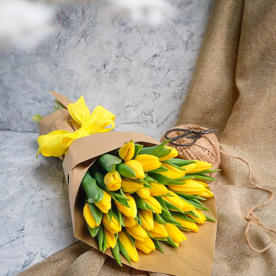 ÖKO-csokor sárga tulipánokból